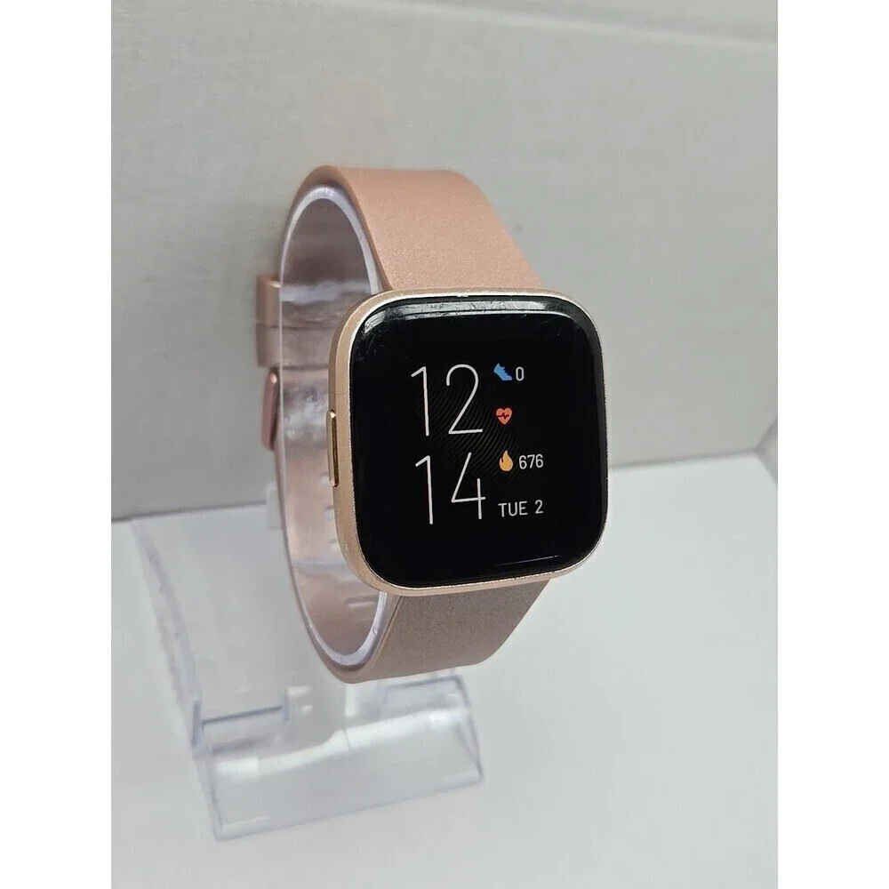 Fitbit Versa 2 Smartwatch Pink 40mm Alexa WR50M Always On Display No Charger